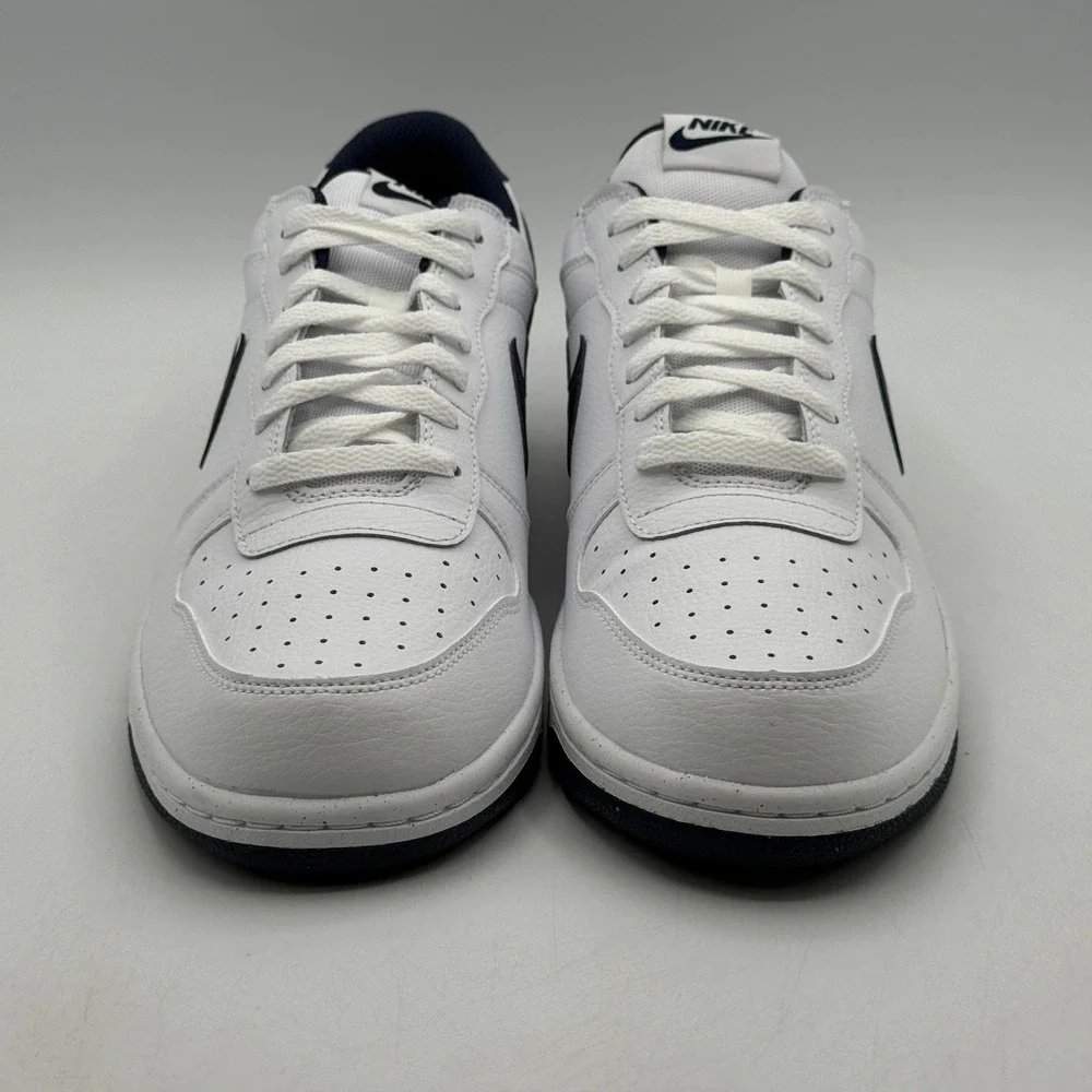 Nike Big Nike Low Shoes Mens Size 11.5 White Midnight Navy Basketball 355152-140